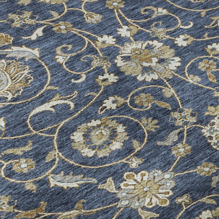 Piper Looms Mayfield Moroccan AMF1149 Navy Machine Washable Area Rug Swatch Image