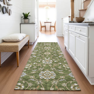 Piper Looms Mayfield Moroccan AMF1149 Olive Machine Washable Area Rug Runner Lifestyle Image Feature