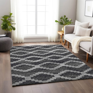 Piper Looms Mayfield Tribal Diamond AMF115 Gray Machine Washable Area Rug Lifestyle Image Feature