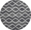 Piper Looms Mayfield Tribal Diamond AMF115 Gray Machine Washable Area Rug Round Main Image