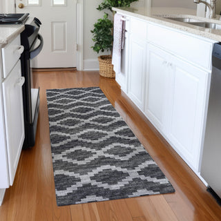 Piper Looms Mayfield Tribal Diamond AMF115 Gray Machine Washable Area Rug Runner Lifestyle Image Feature