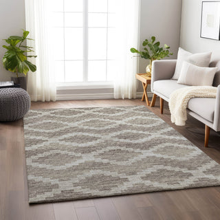 Piper Looms Mayfield Tribal Diamond AMF115 Tan Machine Washable Area Rug Lifestyle Image Feature
