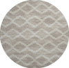 Piper Looms Mayfield Tribal Diamond AMF115 Tan Machine Washable Area Rug Round Main Image