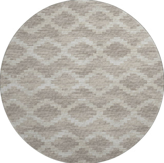 Piper Looms Mayfield Tribal Diamond AMF115 Tan Machine Washable Area Rug Round Main Image