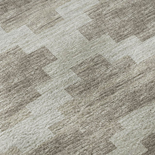 Piper Looms Mayfield Tribal Diamond AMF115 Tan Machine Washable Area Rug Swatch Image