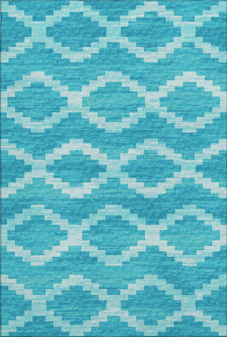 Piper Looms Mayfield Tribal Diamond AMF115 Turquoise Machine Washable Area Rug main image