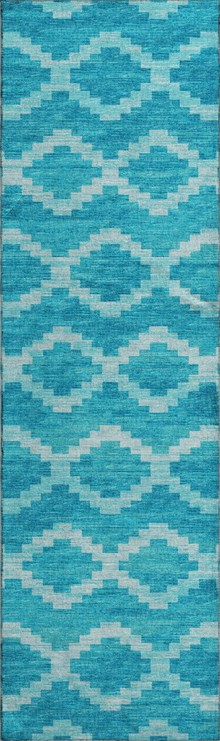 Piper Looms Mayfield Tribal Diamond AMF115 Turquoise Machine Washable Area Rug Runner Main Image