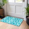 Piper Looms Mayfield Tribal Diamond AMF115 Turquoise Machine Washable Area Rug Scatter Lifestyle Image Feature
