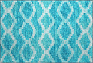Piper Looms Mayfield Tribal Diamond AMF115 Turquoise Machine Washable Area Rug Scatter Main Image