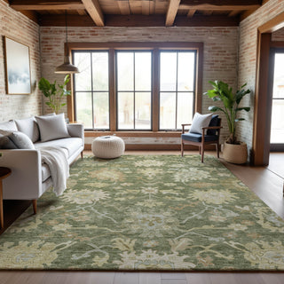 Piper Looms Mayfield Global AMF1150 Aloe Machine Washable Area Rug Lifestyle Image Feature