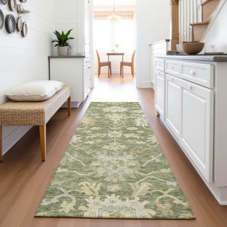 Piper Looms Mayfield Global AMF1150 Aloe Machine Washable Area Rug Runner Lifestyle Image Feature