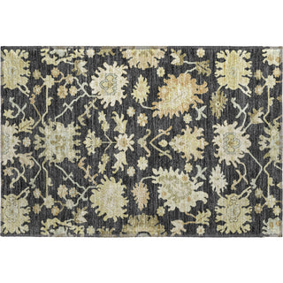 Piper Looms Mayfield Global AMF1150 Black Machine Washable Area Rug Scatter Main Image
