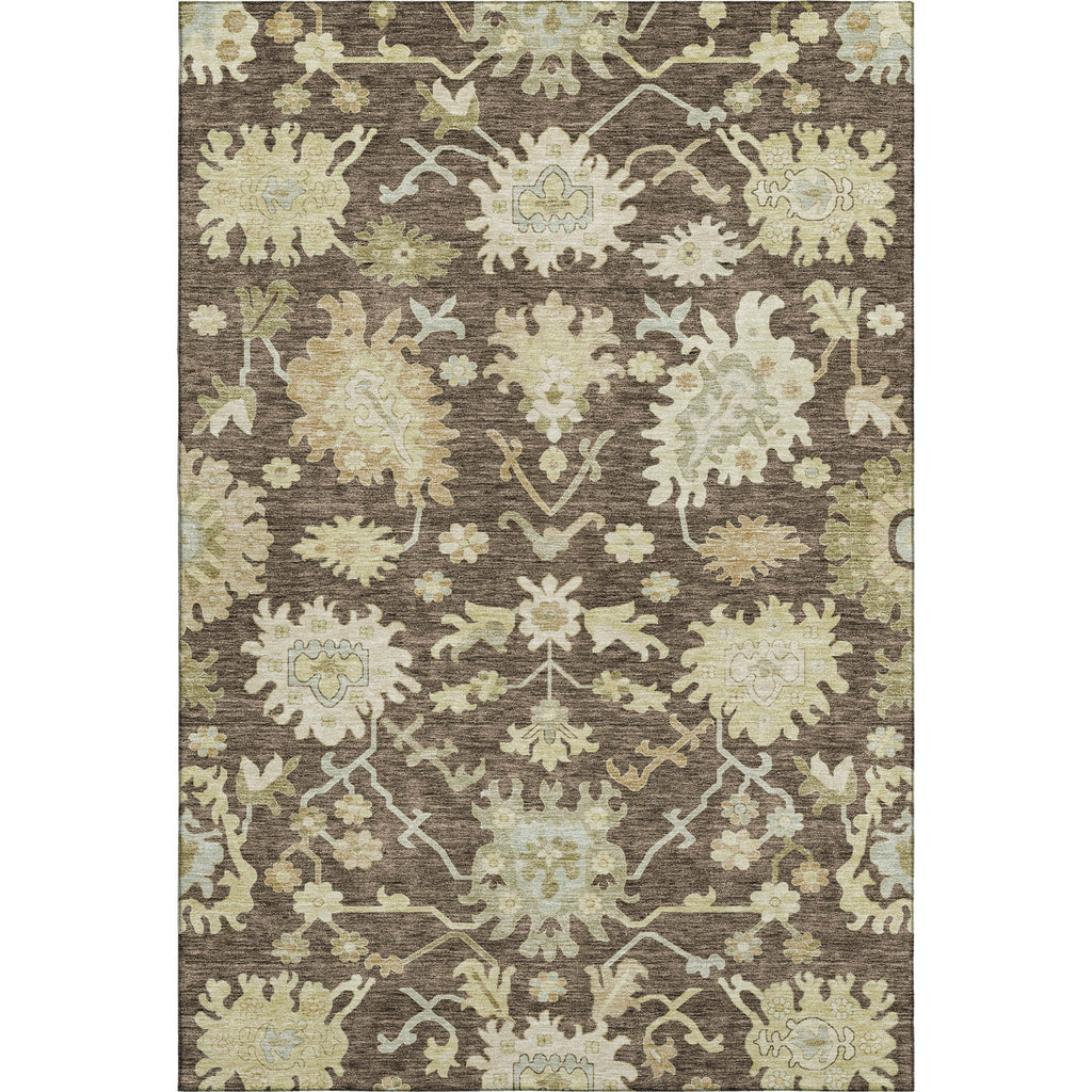 Piper Looms Mayfield Global AMF1150 Chocolate Machine Washable Area Rug main image