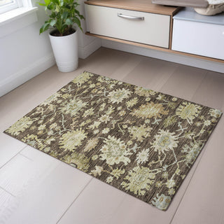 Piper Looms Mayfield Global AMF1150 Chocolate Machine Washable Area Rug Scatter Lifestyle Image Feature