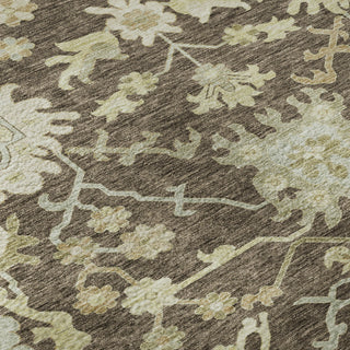 Piper Looms Mayfield Global AMF1150 Chocolate Machine Washable Area Rug Swatch Image