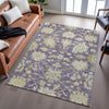 Piper Looms Mayfield Global AMF1150 Eggplant Machine Washable Area Rug Lifestyle Image Feature