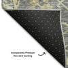Piper Looms Mayfield Global AMF1150 Gray Machine Washable Area Rug Backing Image