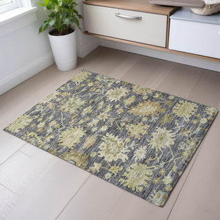 Piper Looms Mayfield Global AMF1150 Gray Machine Washable Area Rug Scatter Lifestyle Image Feature