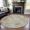 Piper Looms Mayfield Global AMF1150 Ivory Machine Washable Area Rug Round Lifestyle Image Feature