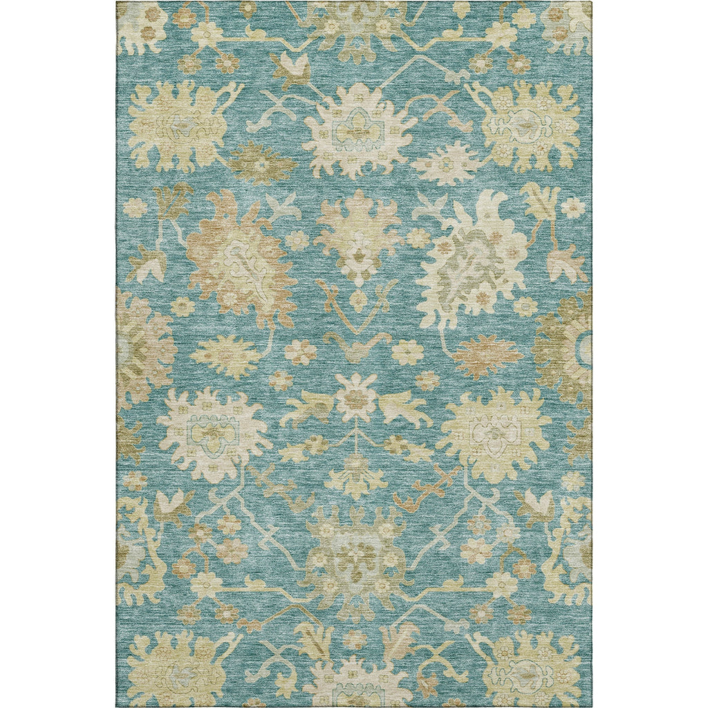 Piper Looms Mayfield Global AMF1150 Teal Machine Washable Area Rug main image