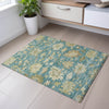 Piper Looms Mayfield Global AMF1150 Teal Machine Washable Area Rug Scatter Lifestyle Image Feature