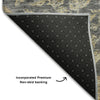 Piper Looms Mayfield Global AMF1151 Charcoal Machine Washable Area Rug Backing Image