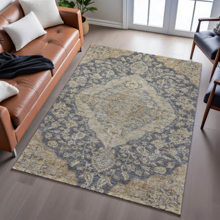 Piper Looms Mayfield Global AMF1151 Charcoal Machine Washable Area Rug Lifestyle Image Feature