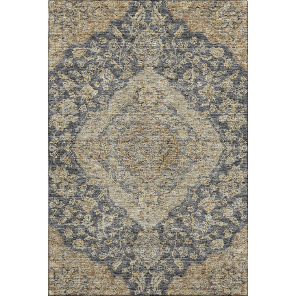 Piper Looms Mayfield Global AMF1151 Charcoal Machine Washable Area Rug main image