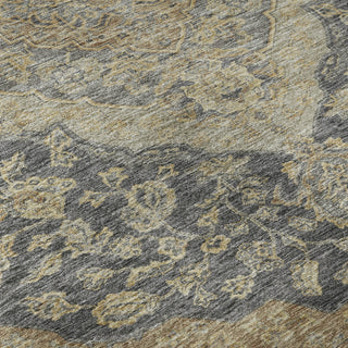 Piper Looms Mayfield Global AMF1151 Charcoal Machine Washable Area Rug Swatch Image