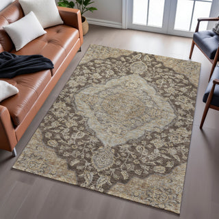 Piper Looms Mayfield Global AMF1151 Chocolate Machine Washable Area Rug Lifestyle Image Feature