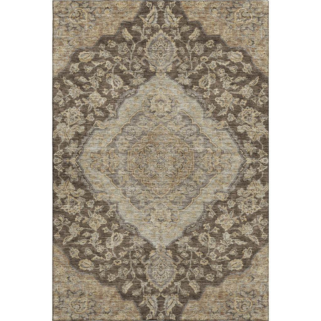 Piper Looms Mayfield Global AMF1151 Chocolate Machine Washable Area Rug main image