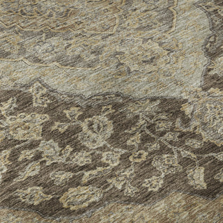 Piper Looms Mayfield Global AMF1151 Chocolate Machine Washable Area Rug Swatch Image
