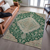 Piper Looms Mayfield Global AMF1151 Emerald Machine Washable Area Rug Lifestyle Image Feature