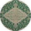 Piper Looms Mayfield Global AMF1151 Emerald Machine Washable Area Rug Round Main Image