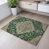 Piper Looms Mayfield Global AMF1151 Emerald Machine Washable Area Rug Scatter Lifestyle Image Feature