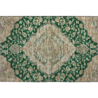 Piper Looms Mayfield Global AMF1151 Emerald Machine Washable Area Rug Scatter Main Image