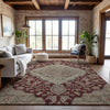 Piper Looms Mayfield Global AMF1151 Garnet Machine Washable Area Rug Lifestyle Image Feature