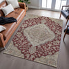 Piper Looms Mayfield Global AMF1151 Garnet Machine Washable Area Rug Lifestyle Image Feature