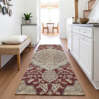 Piper Looms Mayfield Global AMF1151 Garnet Machine Washable Area Rug Runner Lifestyle Image Feature