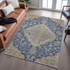 Piper Looms Mayfield Global AMF1151 Navy Machine Washable Area Rug Lifestyle Image Feature