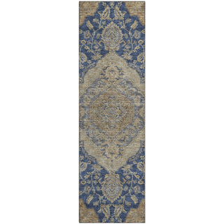 Piper Looms Mayfield Global AMF1151 Navy Machine Washable Area Rug Runner Main Image