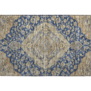 Piper Looms Mayfield Global AMF1151 Navy Machine Washable Area Rug Scatter Main Image