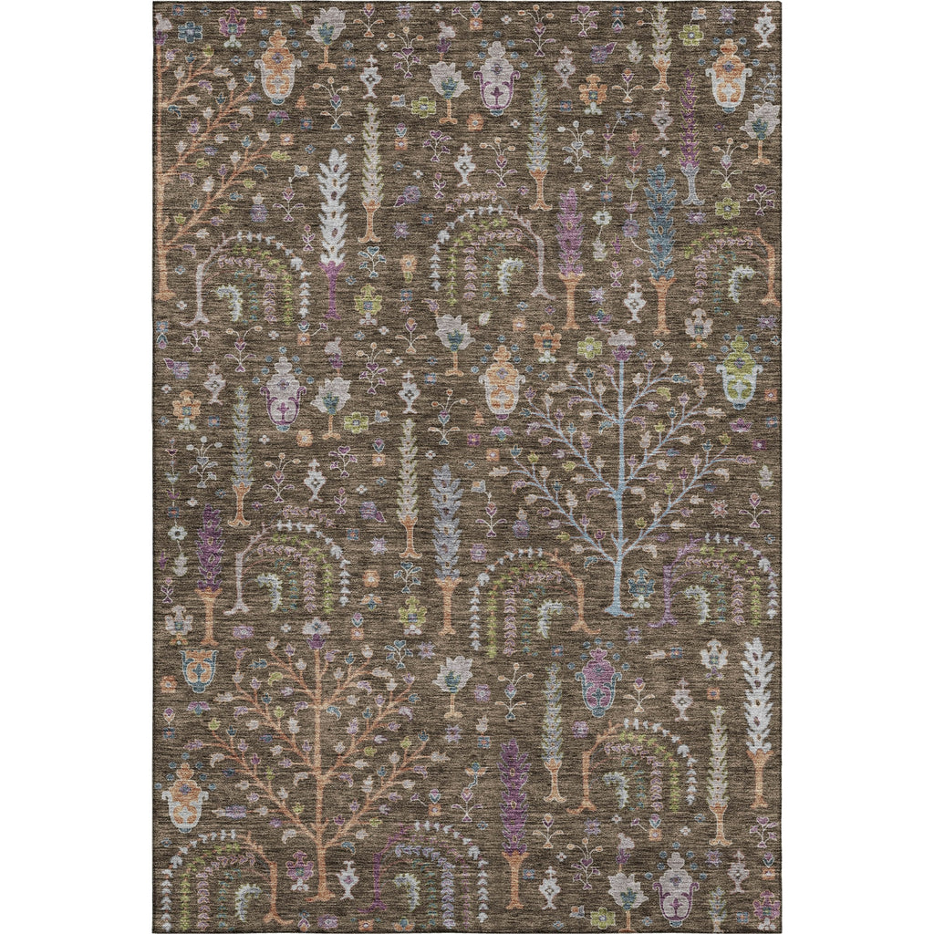 Piper Looms Mayfield Floral AMF1152 Brown Machine Washable Area Rug main image