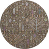 Piper Looms Mayfield Floral AMF1152 Brown Machine Washable Area Rug Round Main Image