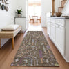 Piper Looms Mayfield Floral AMF1152 Brown Machine Washable Area Rug Runner Lifestyle Image Feature