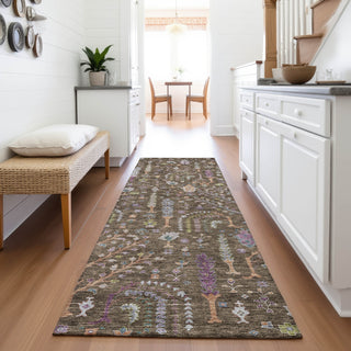 Piper Looms Mayfield Floral AMF1152 Brown Machine Washable Area Rug Runner Lifestyle Image Feature