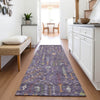 Piper Looms Mayfield Floral AMF1152 Eggplant Machine Washable Area Rug Runner Lifestyle Image Feature