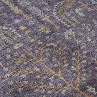 Piper Looms Mayfield Floral AMF1152 Eggplant Machine Washable Area Rug Swatch Image