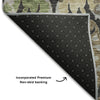Piper Looms Mayfield Global AMF1153 Black Machine Washable Area Rug Backing Image