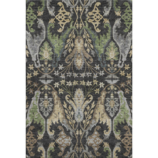 Piper Looms Mayfield Global AMF1153 Black Machine Washable Area Rug main image